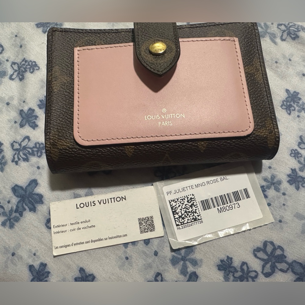 🎈SOLD 🎈Louis Vuitton Juliette Monogram Rose Ballerine wallet